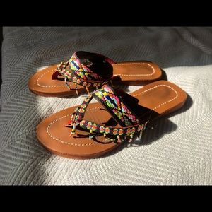 Colorful sandals from Morocco size 7